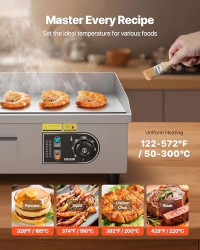 VEVOR Commercial Electric Griddle, 18", Countertop Flat Top Griddle - Image 4