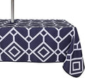 LUSHVIDA Moroccan Outdoor Tablecloth with Umbrella Hole, 60x120 Inch Navy by LUSHVIDA