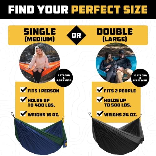 Wise Owl Outfitters Hammock for Camping Single Hammocks Gear for The Outdoors Backpacking Survival or Travel - Portable Lightweight Parachute Nylon SO Charcoal Rose - Image 2