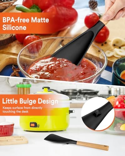 Badiano Silicone Cooking Spoon for Nonstick Cookwares, Multi-function,13.4" - Image 5