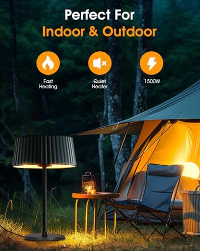 Electric Outdoor Patio Heater, 1500W Tabletop Infrared Heater - Image 2