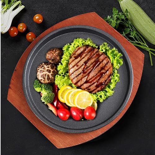 Cast Iron Fajita Plate, Skillet Pan, Steak Plate, Griddle Grill Pan (9 inch with Base) - Image 6