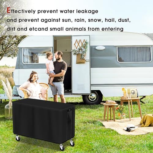 Prep Table Cover, Service Cart Cover for WEN 73009 500-Pound Service Utility Cart Waterproof Rolling Tool Carts Grill Table Covers - 42"Lx17"Wx31"H - Image 6