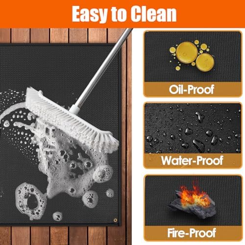 Large Under Grill Mats for Outdoor Grill Deck Protector, 80 x 48 x 0.02in - Image 4