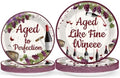 48 Pcs Red Wine Party Plates Supplies Aged Like Fine Wine Party Decorations Paper Plates Aged To Perfection Tableware Set for Women Girls Bridal Shower Anniversary Bachelorette Table Decor for Guests by gisgfim