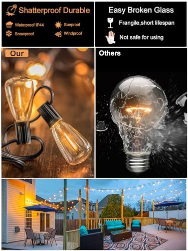 Outdoor String Lights 400FT Waterproof Outside Lighting for Patio Backyard - Image 4