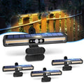 Clip On Solar Lights Outdoor with PIR Motion Sensor (Black ,4 Pack ,3000K) by SunlightEncounter