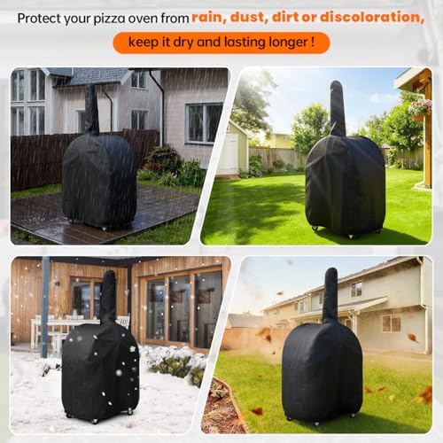Waterproof Outdoor Pizza Oven Cover, 600D Heavy Duty Protective Cover, Suitable for 32.5" Pizza Oven - Image 4