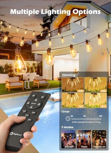 Brightown 108FT Solar String Lights Outdoor, 50+2 Shatterproof LED Lights - Image 6