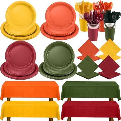 Havawish 340 Pcs Thanksgiving Party Supplies, Orange, Harvest Style by Havawish