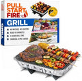 Pull Start Fire Grill, Natural Hardwood Charcoal, Portable 3hr Burn, 1 Pack by PullStartFire