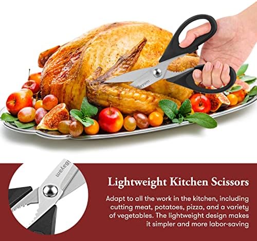 iBayam 8.7" All Purpose Kitchen Shears Heavy Duty with Protective Sheath - Image 5