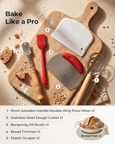 5QT Enameled Cast Iron Sourdough Bread Oven & Starter Kit, White - Image 7