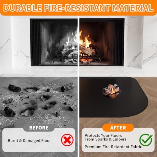 42 inch Fireproof Fireplace Mat, Under Grill Mats for Outdoor Grill Patio - Image 5