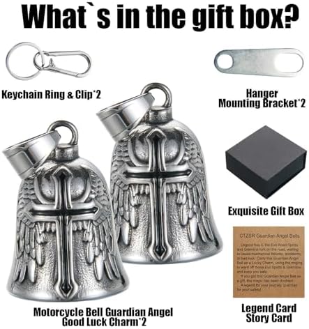 Motorcycle Bell Guardian Angel Gremlin Lucky Charm Gift For Riders - Image 6