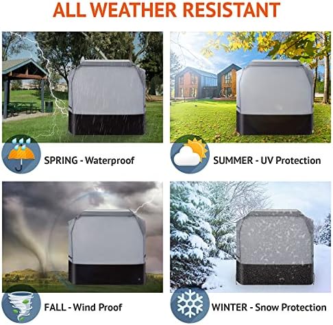 600D Oxford Heavy Duty BBQ Grill Cover 61Wx26Dx45H, Water Resistant - Image 2