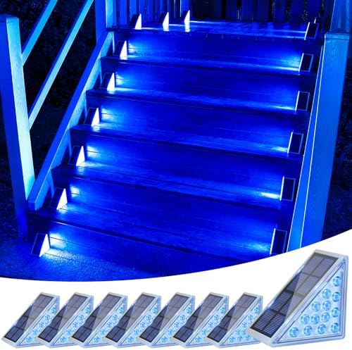 VOLISUN Solar Stair Lights 8 Pack, Solar Step Lights Outdoor Waterproof by VOLISUN