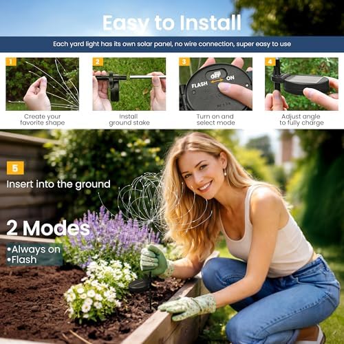 4Pack Solar Lights Outdoor, Multicolor Firework Lights - Image 7