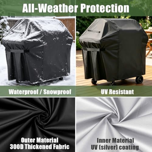 Grill Cover, 55 inch Outdoor Waterproof UV Resistant BBQ Covers - Image 4