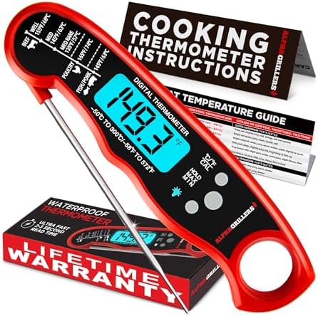 Alpha Grillers Instant Read Meat Thermometer Digital, Cooking, Food, Grill by AlphaGrillers
