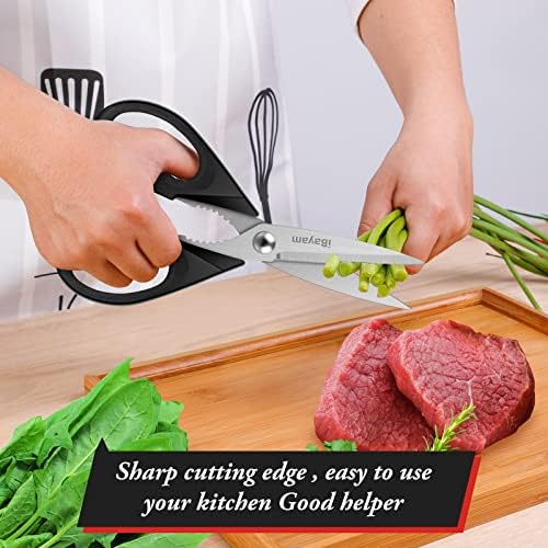 iBayam 8.7" All Purpose Kitchen Shears Heavy Duty with Protective Sheath - Image 6