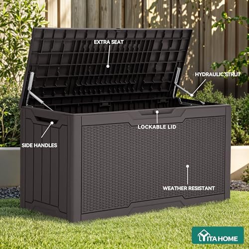 YITAHOME 80 Gallon Resin Deck Box - Image 5