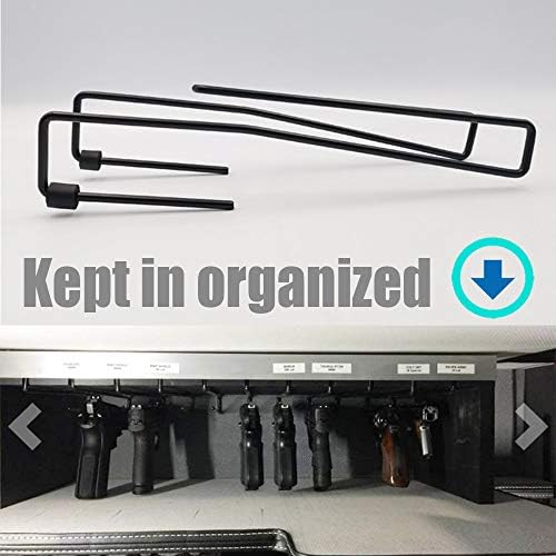 StrongTools Handgun Hanger, Pistol Rack for Gun Safe Shelf or Bookshelf, Pistol Organizer for Displays and Cabinet (4 Packs for 8 Guns) - Image 6