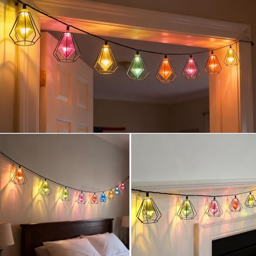 Vigdur Outdoor String Lights, 10FT Multicolor Lantern String Lights Plug-in - Image 5
