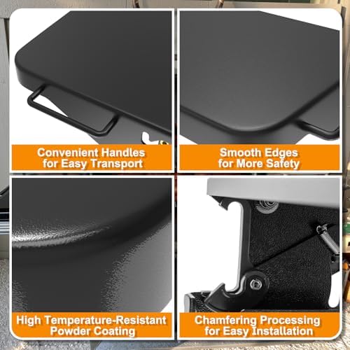BAC605 Folding Front Shelf for Traeger Grills with Pal Rail System P.A.L. Pop-and-Lock, Foldable Side Table Replacement Parts Only for Traeger Ironwood XL & Timberline XL with Pal Rail System - Image 7