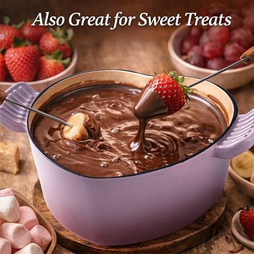 Mabeeze Heart Shaped Dutch Oven, Enameled Cast Iron, 2 Qt Pink - Image 6