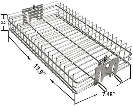 onlyfire 6042 Chrome Plated Steel Flat Rotisserie Basket for Most Grills - Image 6