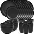 Quatish 32 Piece Plates and Bowl Set for 8, Dinnerware Dish Set for Kitchen by Quatish