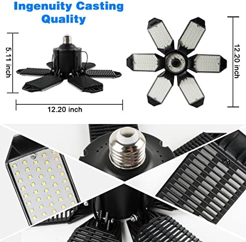 LED Garage Light - 160W Super Brighter Garage Light Bulbs 6500K - Image 7