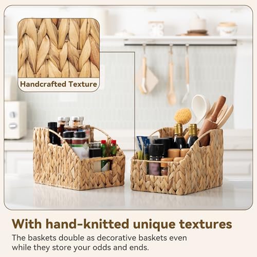 GRANNY SAYS Wicker Baskets for Organizing, Water Hyacinth Storage Baskets - Image 3