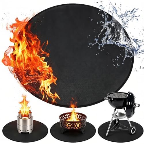 38" Round Fire Pit Mat for Solo Stove Bonfire - Fireproof Under Grill Mat for Outdoor Grill & Portable Camping Stove - Ideal Solo Stove Accessory by WelcomeToBUYSING
