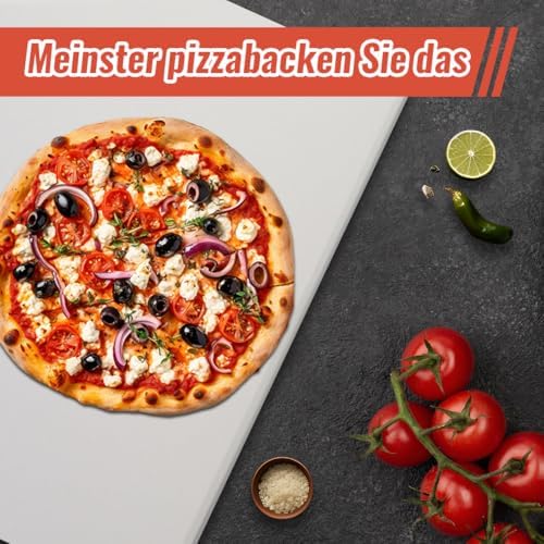 18'' Square Pizza Stone Baking Stone Cordierite Bread Stone for Oven Grill, Thermal Shock Resistant Ideal for Baking Different Sizes of Pizzas or Bread - Image 6