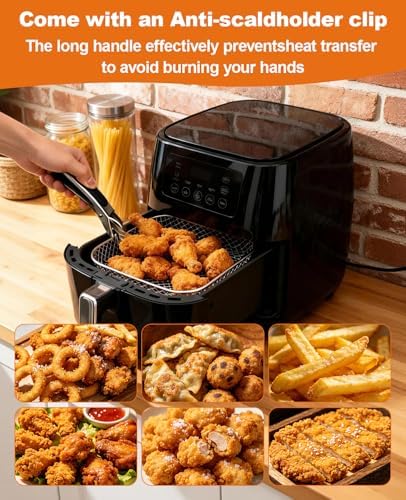 Square Air Fryer Rack 9-Pcs – 7" Square 3-Tier Stackable Dehydrator Racks for Cosori, Instant Vortex, and Ninja Foodi Grill – 304 Stainless Steel Grill Rack Compatible with 5-6QT Air Fryer, Oven - Image 2