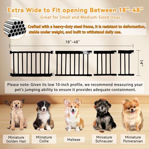 SHYUJAJIE Dog Gate for Small Dogs,10" Height Short Dog Gate - Image 2