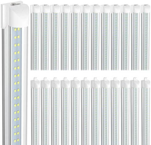 SHOPLED (25-Pack) 8FT LED Shop Light, 80W 10800LM 6000K Cool White by SHOPLED