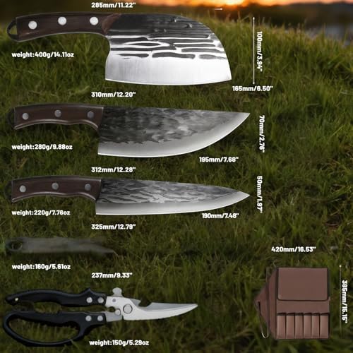 KOFERY Damascus Butcher Knife Set for Pit Master & Brisket Carving - Image 5