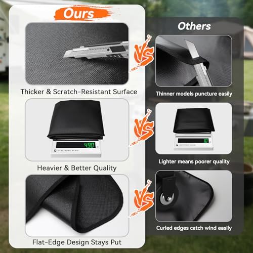 75x40 inches Large Under Grill Mats for Blackstone Outdoor Deck BBQ - Image 6