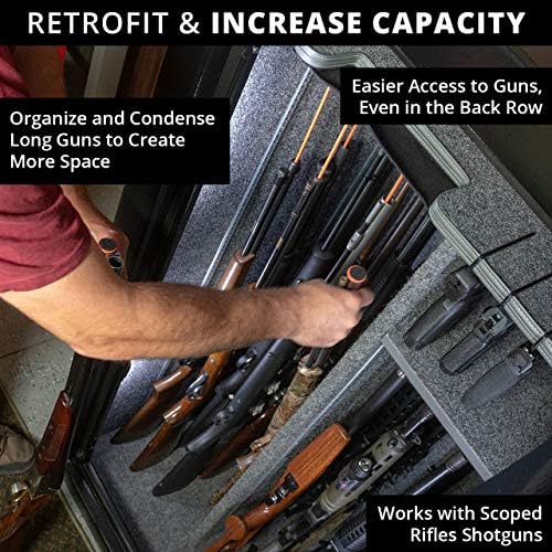 Gun Storage Solutions Rifle Rods Starter Kit with Shelf Liner Gun Organizer System Store More Guns Easy Access for Safety with Nylon Woven Loop Fabric - Image 5