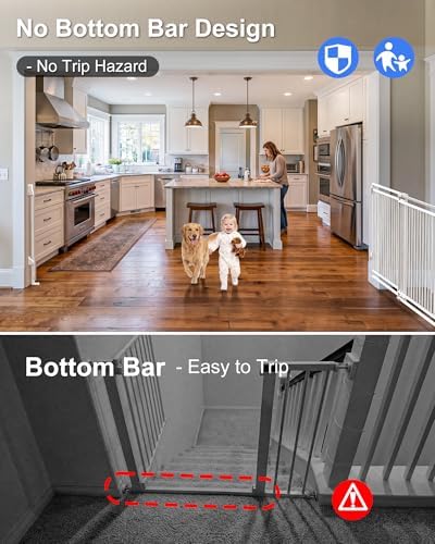 58-108" Extra Wide Baby Gate for Large Opening, Safety Extra Long Dog Gate - Image 2