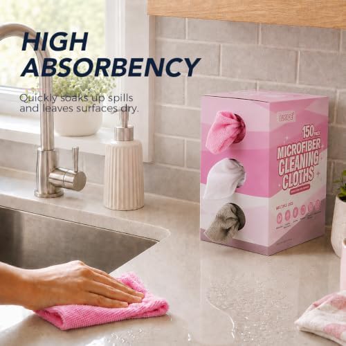 UNIMADE Microfiber Cleaning Cloth, 150 Pack Microfiber Towels for Cars - Image 2