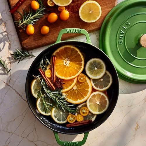 Staub Cast Iron Round Dutch Oven, Made in France, 5.5-qt, Pistachio - Image 4