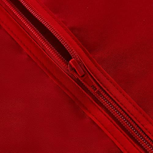 LUSHVIDA Round Outdoor Tablecloth with Umbrella Hole 60 Inch Red - Image 4