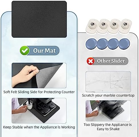 LOPNUR 12x8 Inch Small Appliance Slider for Kitchen Appliances, Gray - Image 4
