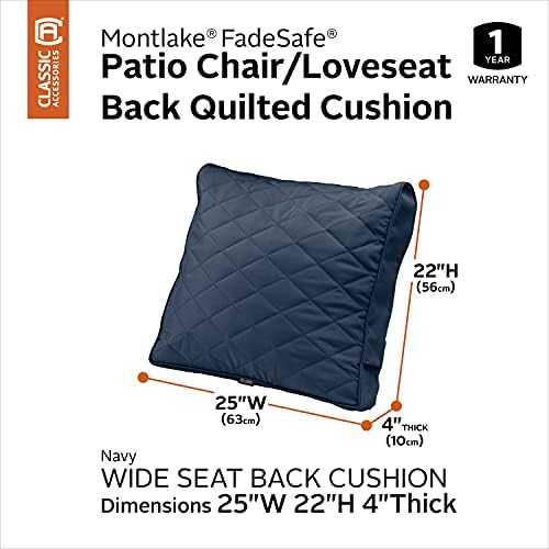 Classic Accessories Montlake® FadeSafe® Patio Lounge Chair/Loveseat Back Cushion, 25 x 15 x 4 Inch, Antique Beige - Image 2