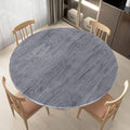 LUSHVIDA Round Tablecloth, Fitted Table Cloth for 36"-44" Tables, Wood Gray by LUSHVIDA