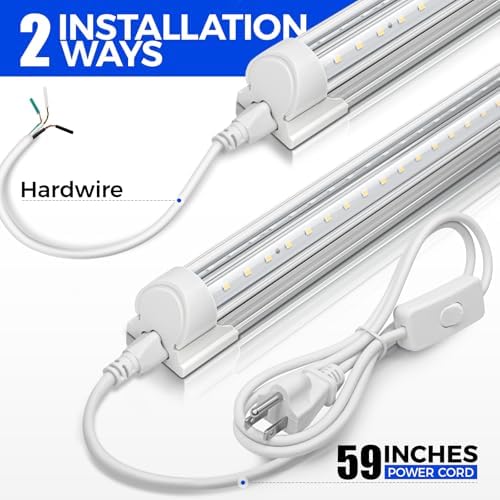 Barrina T8 LED Shop Lights 4FT, 40W 5500LM 6500K, High Output, 2 Packs - Image 6